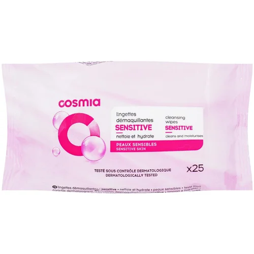 Серветки Cosmia для зняття макіяжу 25шт