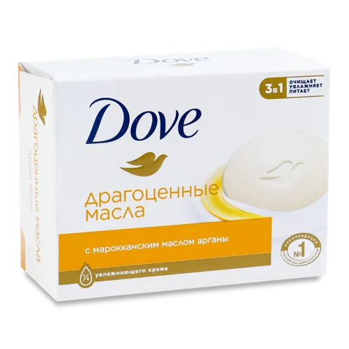 Крем-мило З Марокканською Олією Аргани 3в1 Дорогоцінні Олії Dove 90г