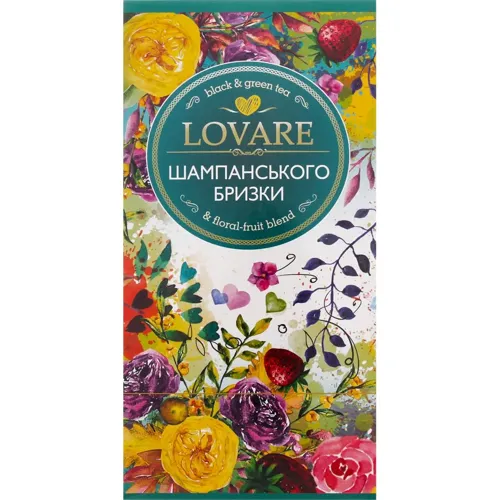 Чай Lovare Бризки шампанського суміш чорного та зеленого 24х2г