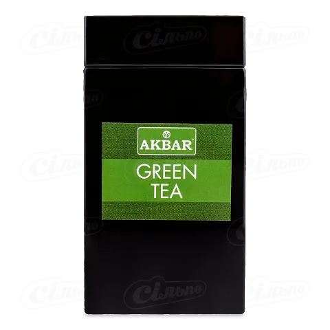 Чай зелений Akbar Green Tea в залізній банці, 20*2г