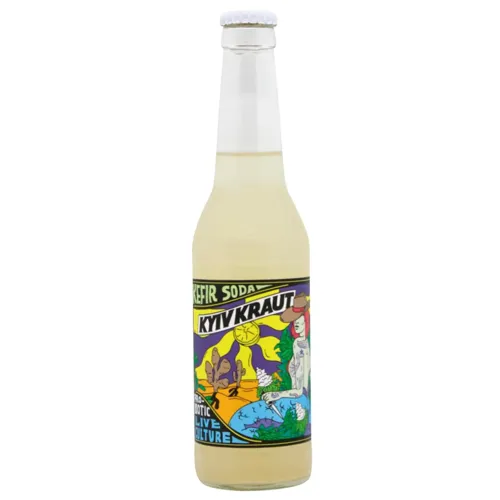 Напій ферментований Kyivkraut Kefir Soda Чай Улун - Каффір лайм 0,33л