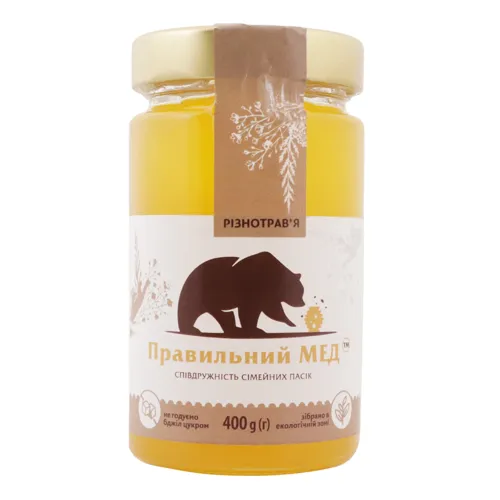 Мед Різнотрав'я Правильний мед с/б 400г