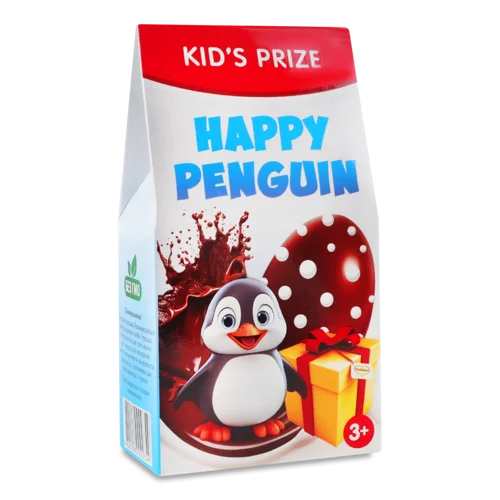 Цукерки та Іграшка в Подарунок Happy Penguin Kid's Prize к/у, 50г