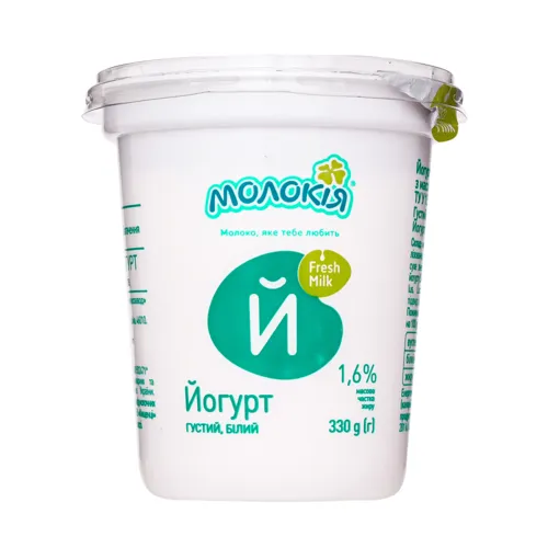 Йогурт 1.6% густий Білий Молокія 330г