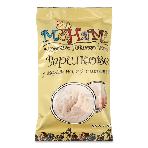 Морозиво Вафельний Стаканчик Вершкове, в/ґ, 85г