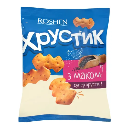 Крекер Хрустик з маком Roshen м/у 180г