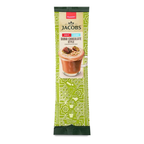 Напій кавовий розчинний зі смаком дубайського шоколаду капучіно 3в1 Jacobs, м/у 19.5г