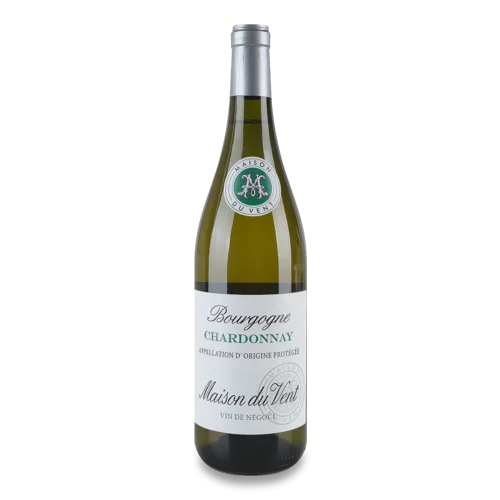 Вино Біле Сухе Chardonnay Bourgogne Maison de Vent, 0.75л 13% Пластикова пляшка