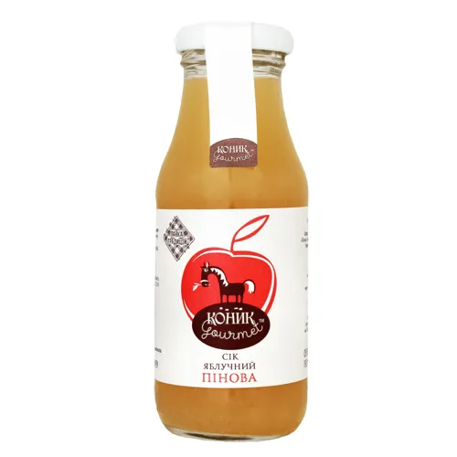 Сік яблучний неосвітлений пастеризований Пінова Коник 195мл