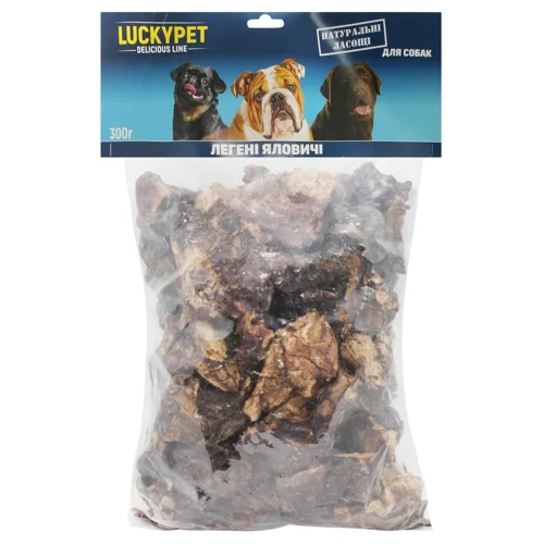 Ласощі для собак Lucky Pet Легені яловичі 300г