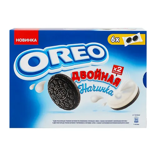 Печиво Oreo Подвійна начинка з какао 170г
