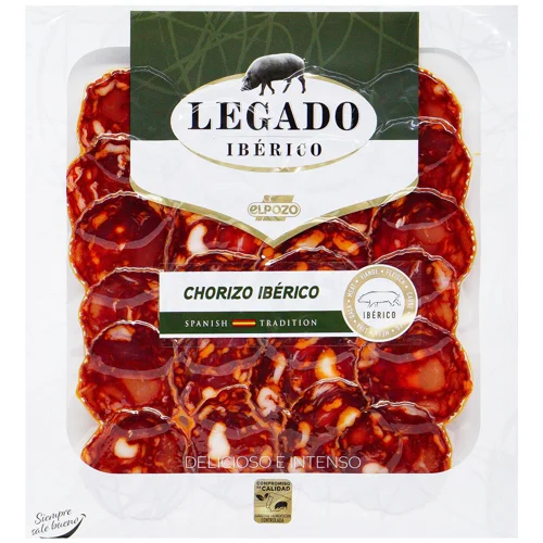 Ковбаса Elpozo Legado Iberico Chorizo сиров'ялена нарізка 75г