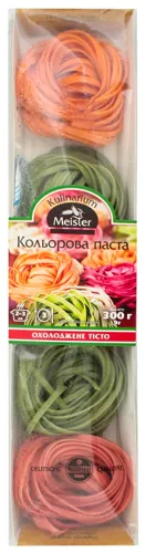 Тесто Kulinarium Meister Яична паста Цветное ассорти охл 300г