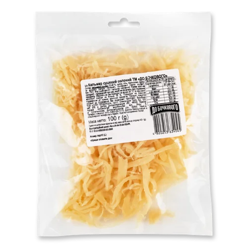 Сушений Кальмар Солоний, вищого ґатунку, 100г