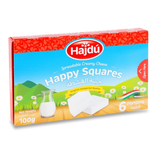 Сир Плавлений Вершковий Кубиками 65% Hajdu, к/у, 100г