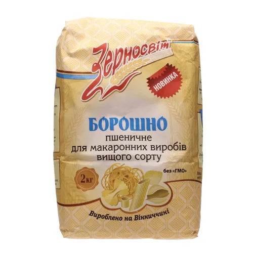 Борошно пшеничне для макаронних виробів Зерносвіт м/у 2кг