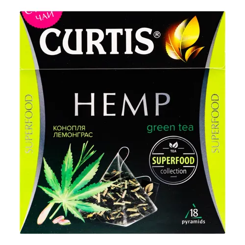 Чай зелений Curtis Hemp в пірамідках 18шт