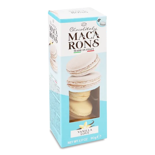 Тістечка з Начинкою Ванільна Vanilla Love Macarons Chocolitaly к/у, 90г