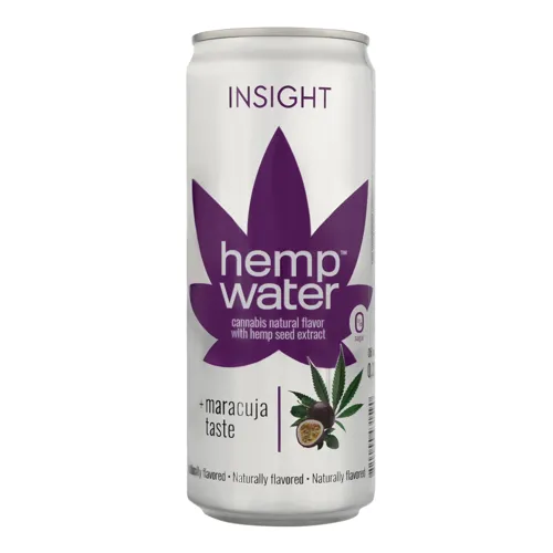 Напій базалкогольний слабогазований зі смаком канабісу та маракуйї Hemp Water Joy з/б 0.33л