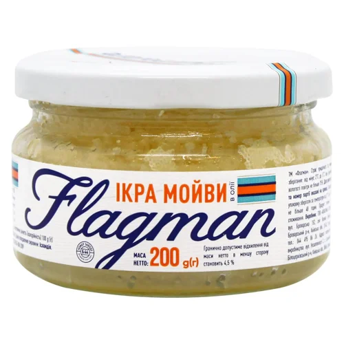 Ікра мойви Flagman в олії 200г