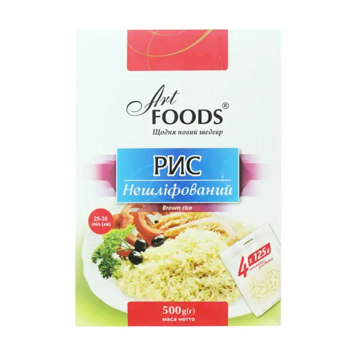 Рис нешліфований Art Foods к/у 500г