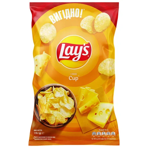 Чипси Lay's зі смаком сиру 170г