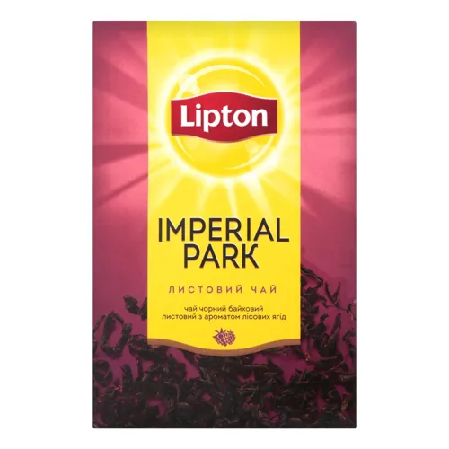Чай чорний байховий листовий з ароматом лісових ягід Imperial Park Lipton к/у 80г