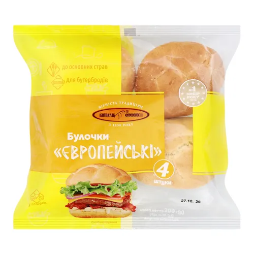Булочки Європейські Київхліб м/у 4х50г