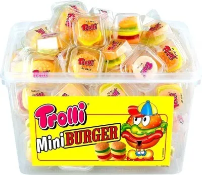 Жувальні цукерки Trolli Бургери 600г