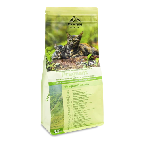 Корм Сухий Для Вагітних Та Лактуючих Кішок Pregnant Carpathian Pet Food, в/ґ, 1.5 кг