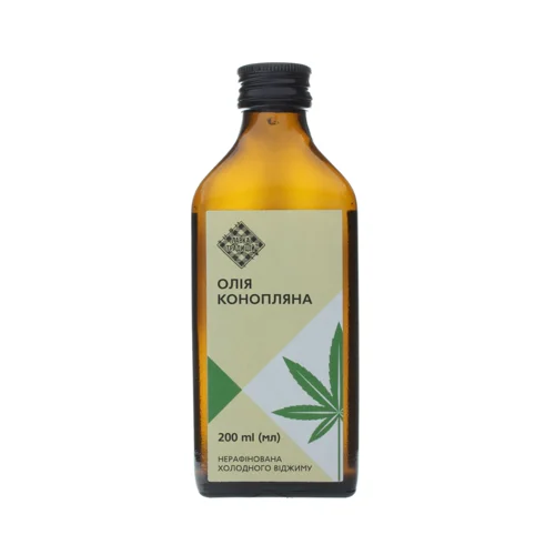 Олія Конопляна Холодного Віджиму Нерафінована, с/пл 200мл