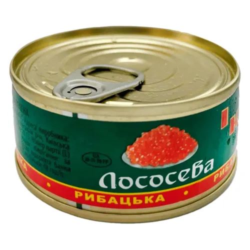 Ікра лососева Рибацька з залізної банки 80г