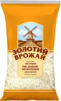 Рис Золотий урожай довгий пропарений шліфований 700г