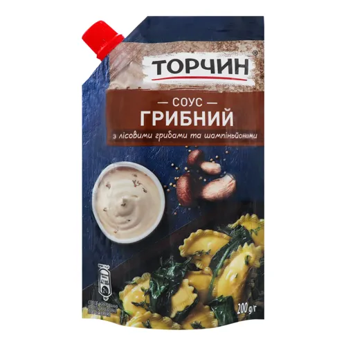 Соус з лісовими грибами та шампіньйонами Грибний Торчин д/п 200г