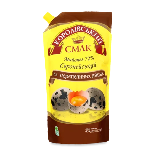 Майонез 72% На Перепелиних Яйцях, В/ґ, 650г