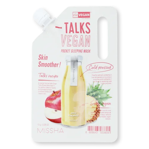 Маска для Обличчя Нічна Skin Smoother Talks Vegan Missha, 10г