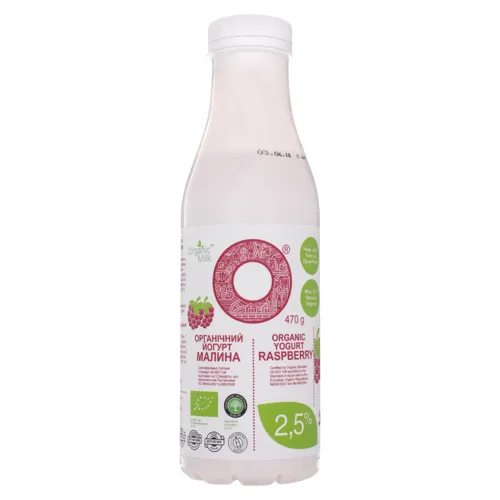 Йогурт 2.5% органічний Малина Organic Milk п/б 470г