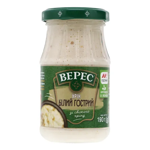 Хрін білий гострий Верес с/б 190г