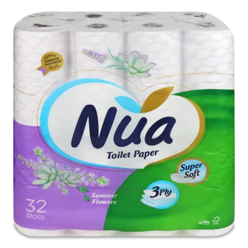 Папір туалетний Nua парфумований 3-шаровий