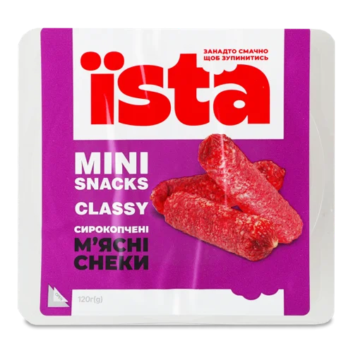 М'ясні Снеки Classy Mini Snacks Їsta с/к, Лоток 0.12кг