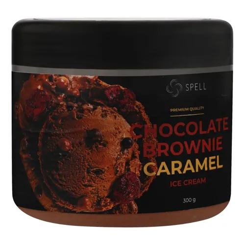 Морозиво вершкове Chocolate brownie&Caramel Spell п/б 300г