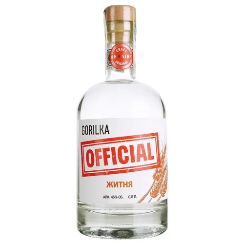 Дистилят Gorilka Official Житня 0,5л 45%