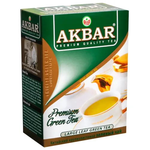 Чай Akbar зелений крупнолистовий 100г