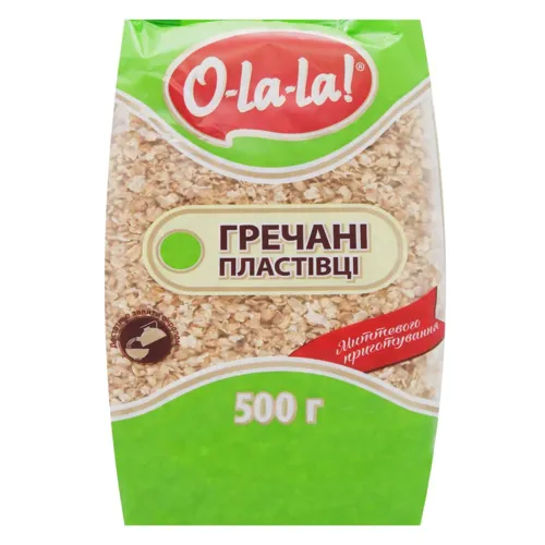 Пластівці гречані О-ла-ла! миттєвого приготування 500г