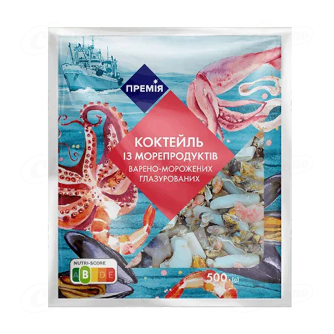 Коктейль морський варено-морожений «Премія», 500г