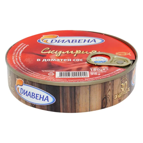 Скумбрія Diavena стейки в томатному соусі 160г