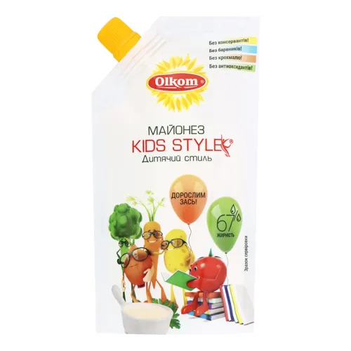 Майонез 67% Kids style Olkom д/п 180г