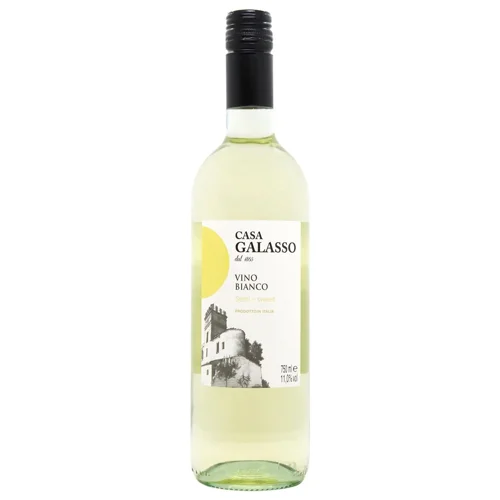 Вино Casa Galasso Vino Bianco напівсолодке біле 11% 0,75л