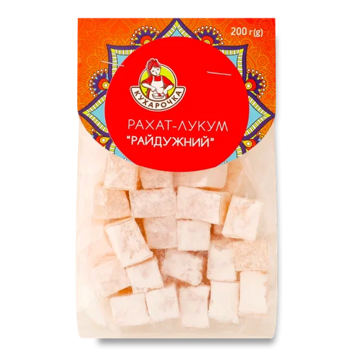 Рахат-Лукум Райдужний, Вищого Ґатунку, Картонна Упаковка, 200Г