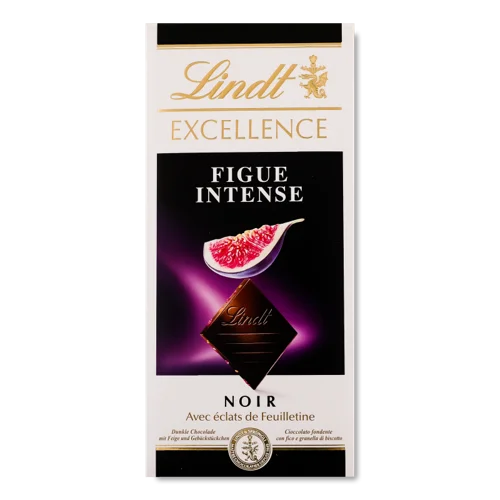 Шоколад Швейцарський Темний З Інжиром Та Шматочками Печива Excellence Lindt к/у, 100г
